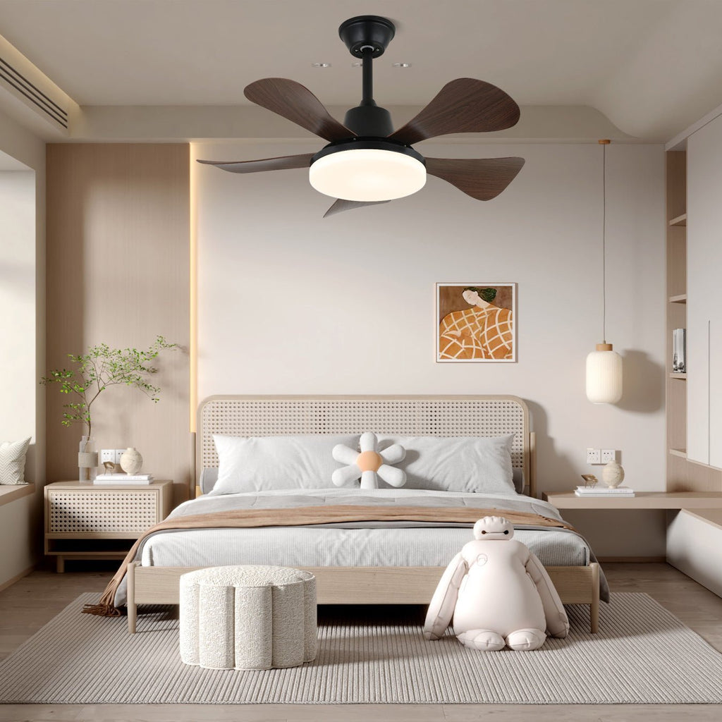 Plafonnier ventilateur Aveline en bois