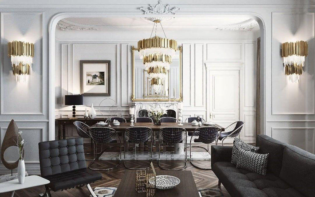 Vevyniel Postmoderne Luxe Empire Cristal Applique Murale