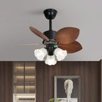 Plafonnier Ventilateur Florence en Bois Vintage