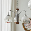 Ulliria Lustre Art Nordique Fleur En Noyer Et Verre