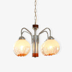 Ulliria Lustre Art Nordique Fleur En Noyer Et Verre