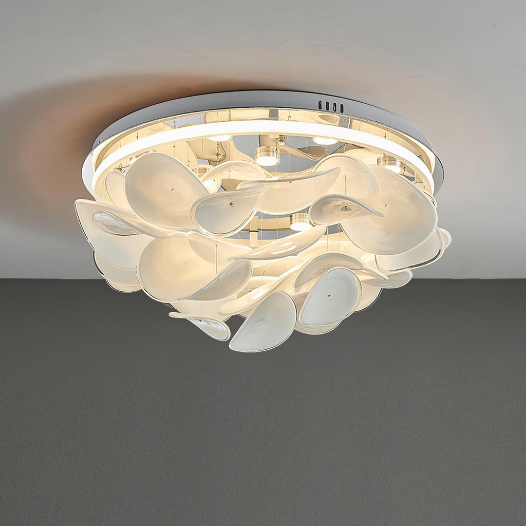 Lustra Lampe de plafond florale française en pétales pour maisons modernes