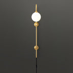 Evshaia Applique Murale Globe Élégance Premium en Laiton et Verre avec Prise