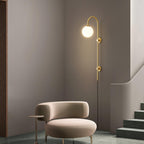 Evshaia Applique Murale Globe Élégance Premium en Laiton et Verre avec Prise
