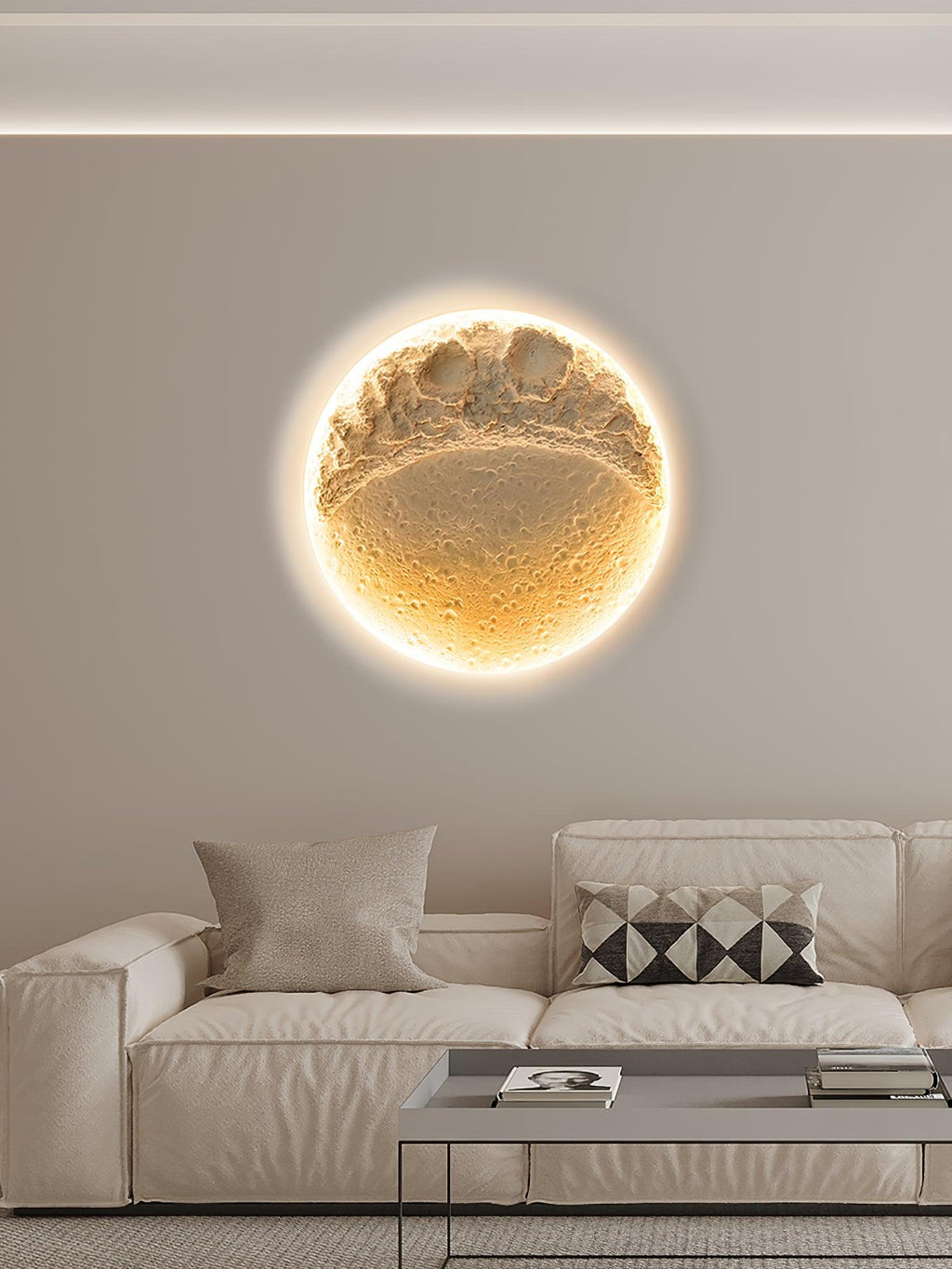 Lustra Applique Murale Plâtre Lune