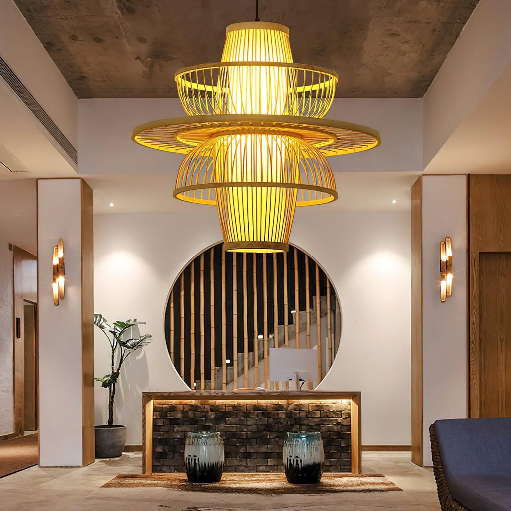 Covarir Lampe Suspension en Bambou Sigyn Fait Main