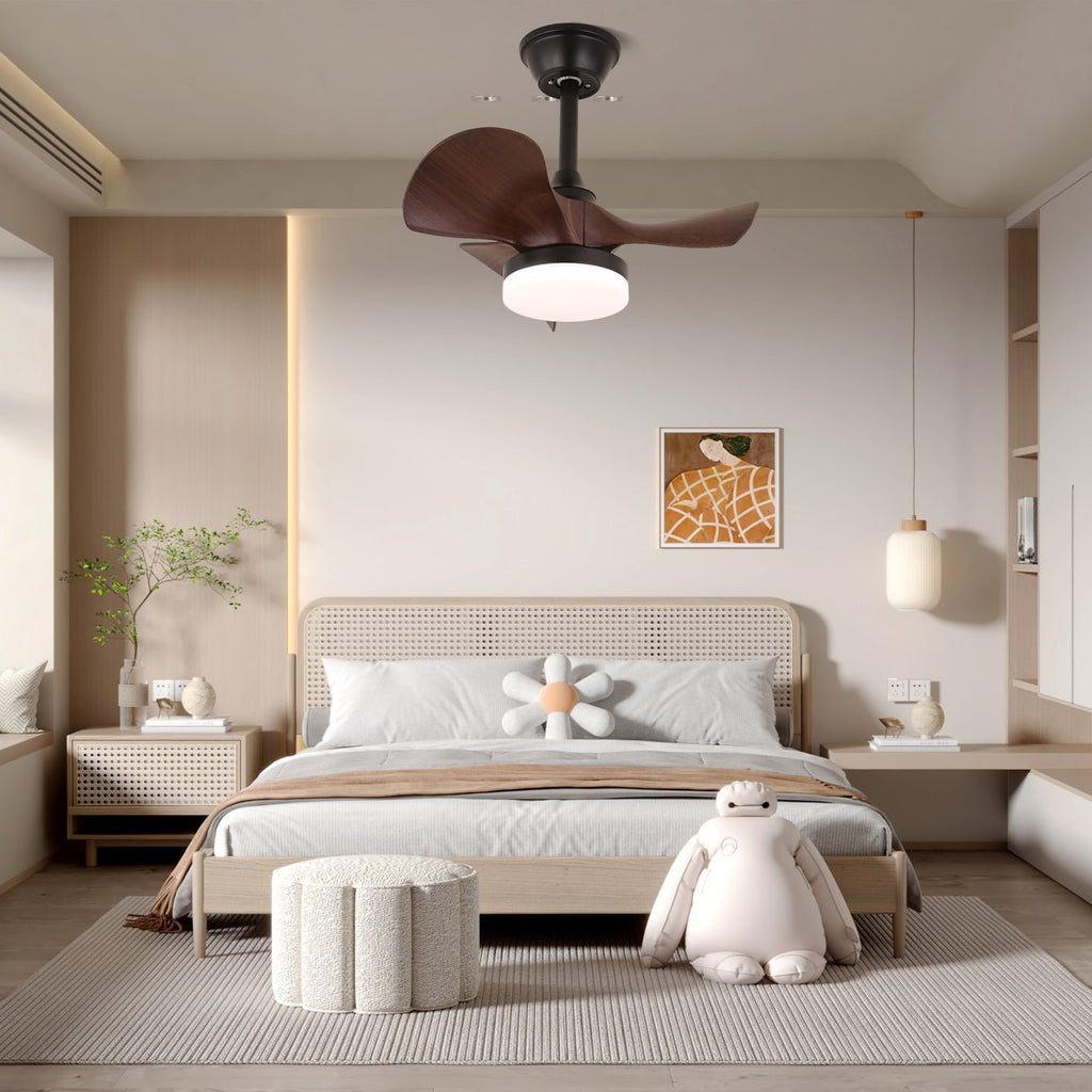 Plafonnier Ventilateur Neriah Moderne en Bois