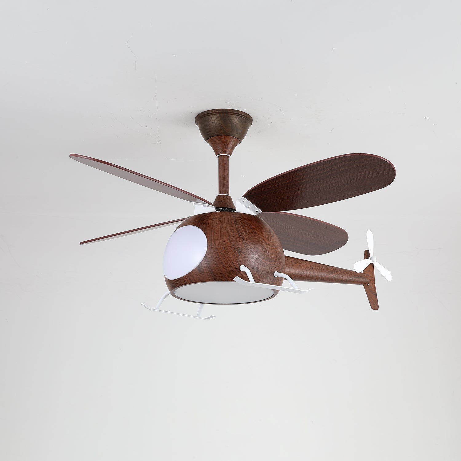 Ventilateur de plafond et luminaire Aviara Bois Moderne pour chambre d'enfant