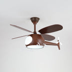 Ventilateur de plafond et luminaire Aviara Bois Moderne pour chambre d'enfant