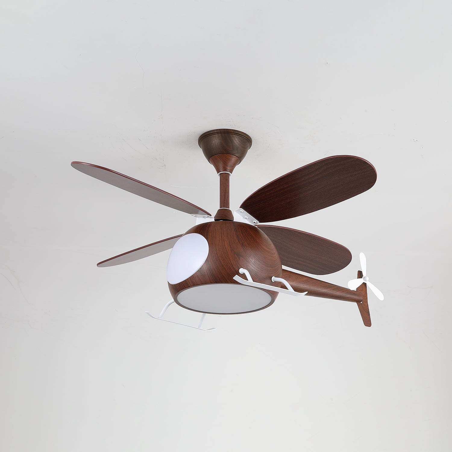 Ventilateur de plafond et luminaire Aviara Bois Moderne pour chambre d'enfant