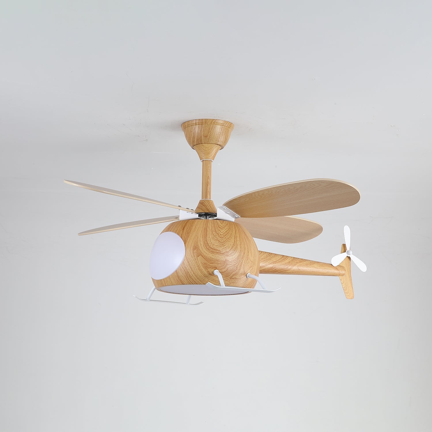 Ventilateur de plafond et luminaire Aviara Bois Moderne pour chambre d'enfant