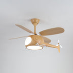 Ventilateur de plafond et luminaire Aviara Bois Moderne pour chambre d'enfant