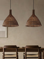 Nytheos Lampe Suspension en Rotin Naturel Artistique