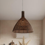Nytheos Lampe Suspension en Rotin Naturel Artistique