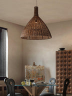 Nytheos Lampe Suspension en Rotin Naturel Artistique