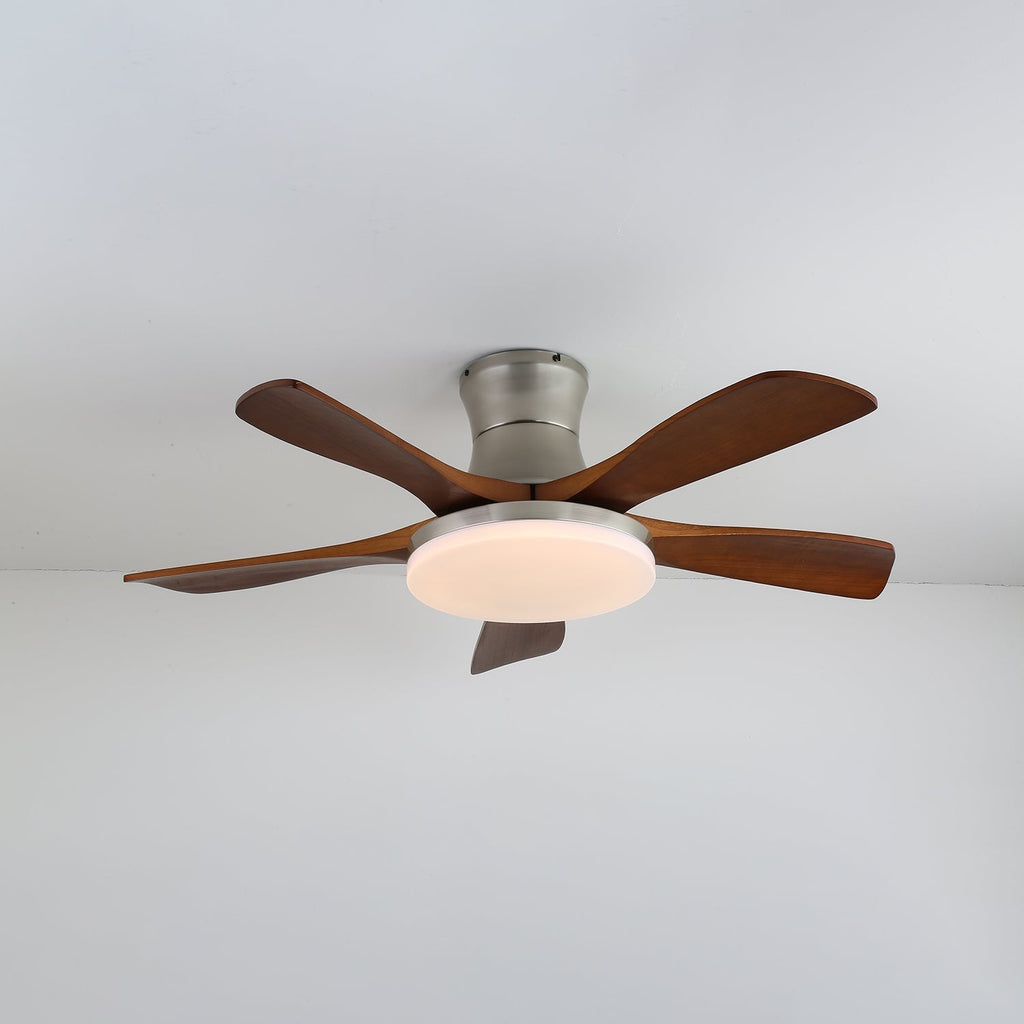 Ventilateur de Plafond Luminaire Brevo Pales en Bois