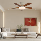 Ventilateur de Plafond Luminaire Brevo Pales en Bois