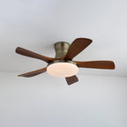 Ventilateur de Plafond Luminaire Brevo Pales en Bois