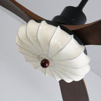 Ventra Plafonnier Ventilateur Vintage en Verre et Bois