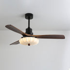 Ventra Plafonnier Ventilateur Vintage en Verre et Bois