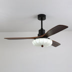 Ventra Plafonnier Ventilateur Vintage en Verre et Bois