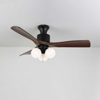 Plafonnier ventilateur Gwen en verre vintage