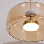 June Suspension Cylindre Moderne Verre. Claire/Grise Fumée/Ambre
