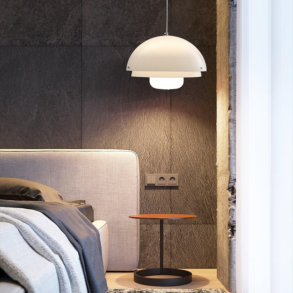 Cuthean Lampe Suspension Verre Blanc Laitier