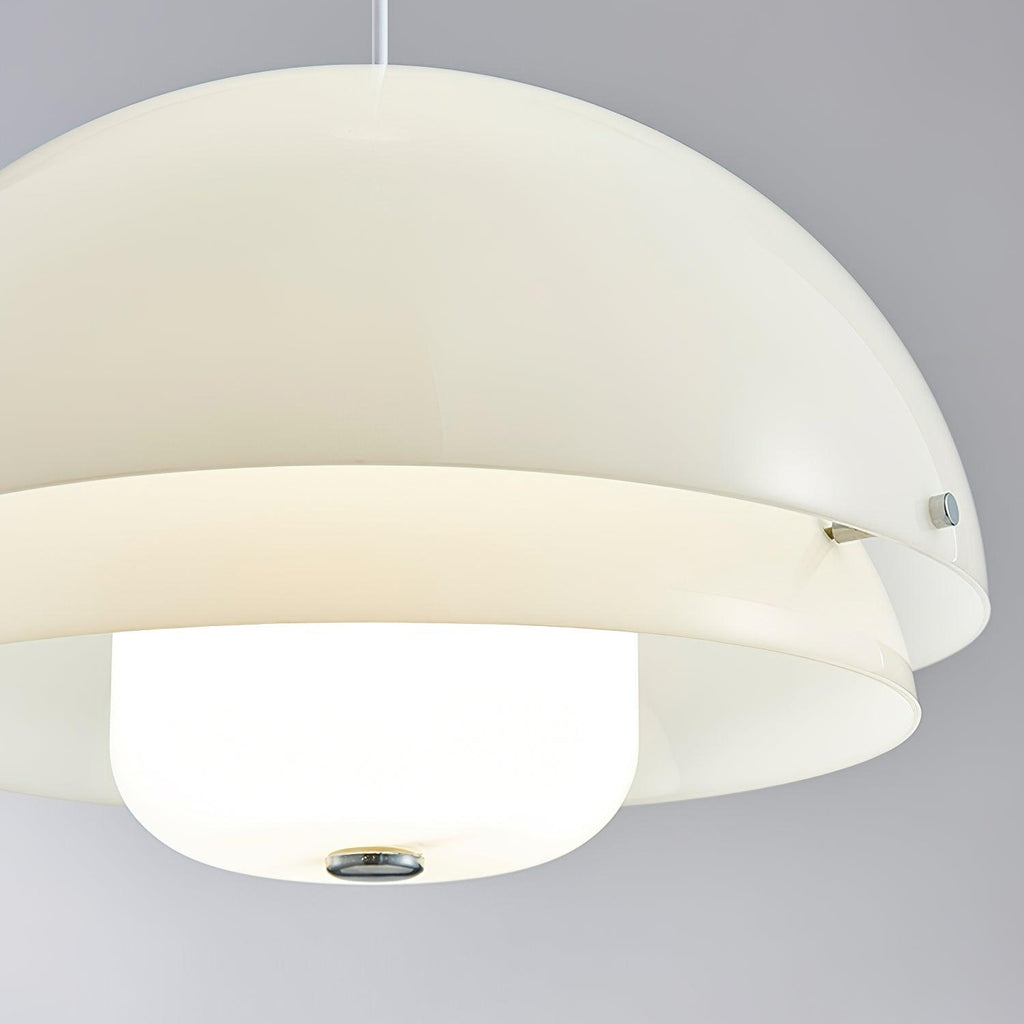 Cuthean Lampe Suspension Verre Blanc Laitier