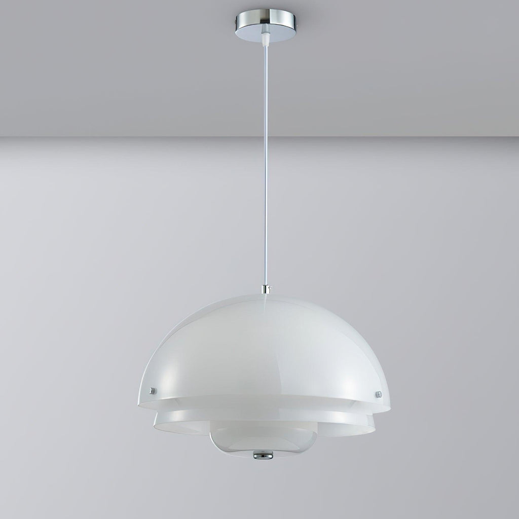 Cuthean Lampe Suspension Verre Blanc Laitier
