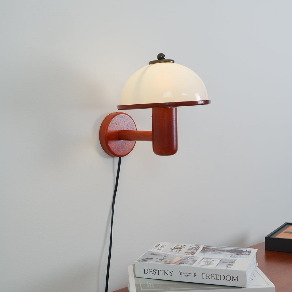Lustra Applique Murale Champignon Bois de Chêne