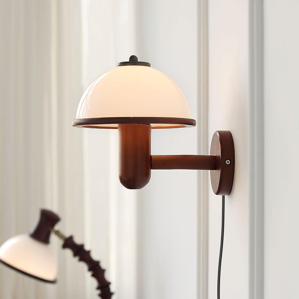 Lustra Applique Murale Champignon Bois de Chêne