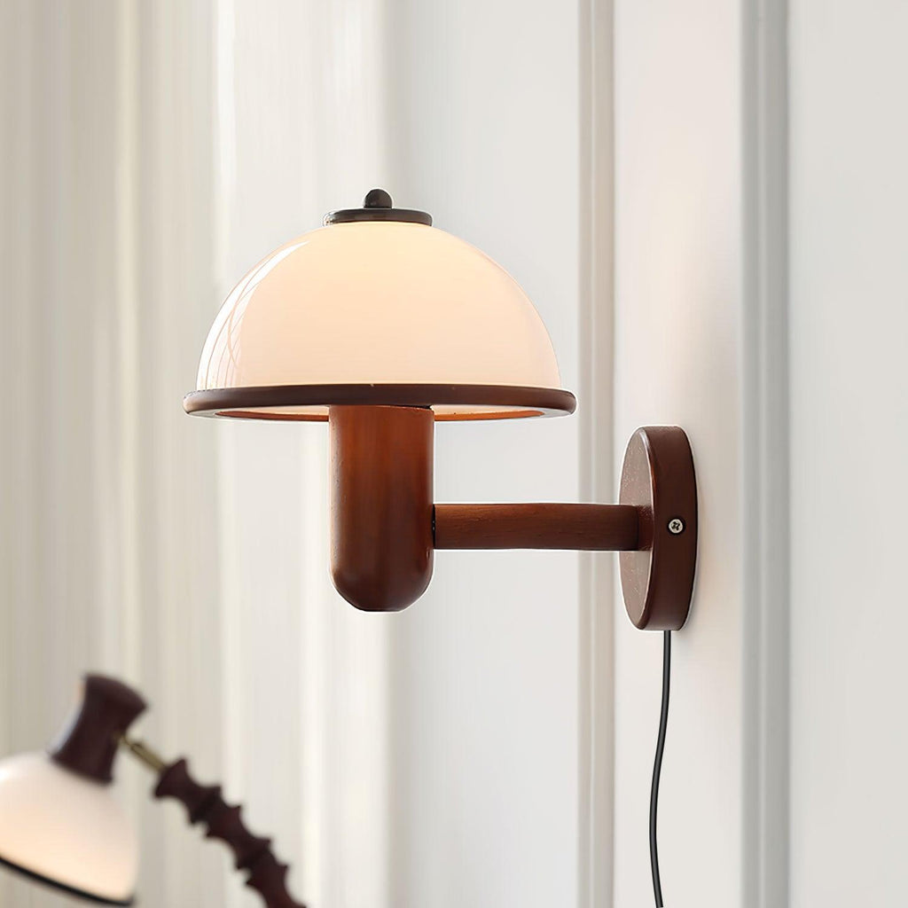 Lustra Applique Murale Champignon Bois de Chêne