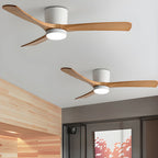 Ventilateur de plafond nordique en bois Ezra avec lumière