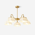 Lustra Lustre Bol En Verre Octagonal Cuivre Français