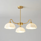 Lustra Lustre Bol En Verre Octagonal Cuivre Français