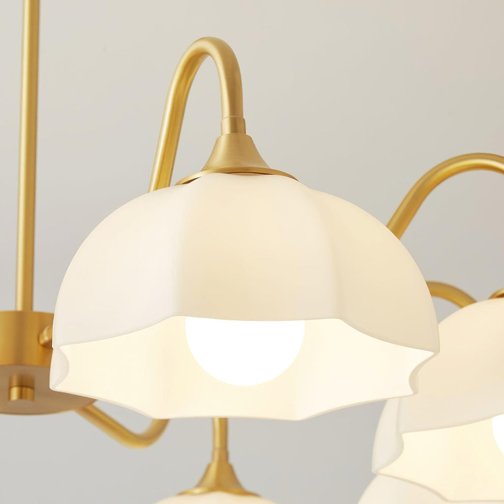 Lustra Lustre Bol En Verre Octagonal Cuivre Français