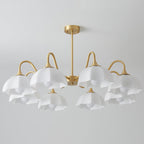 Lustra Lustre Bol En Verre Octagonal Cuivre Français
