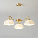 Lustra Lustre Bol En Verre Octagonal Cuivre Français