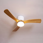 Plafonnier ventilateur moderne en bois Elena