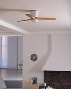 Plafonnier ventilateur moderne en bois Elena