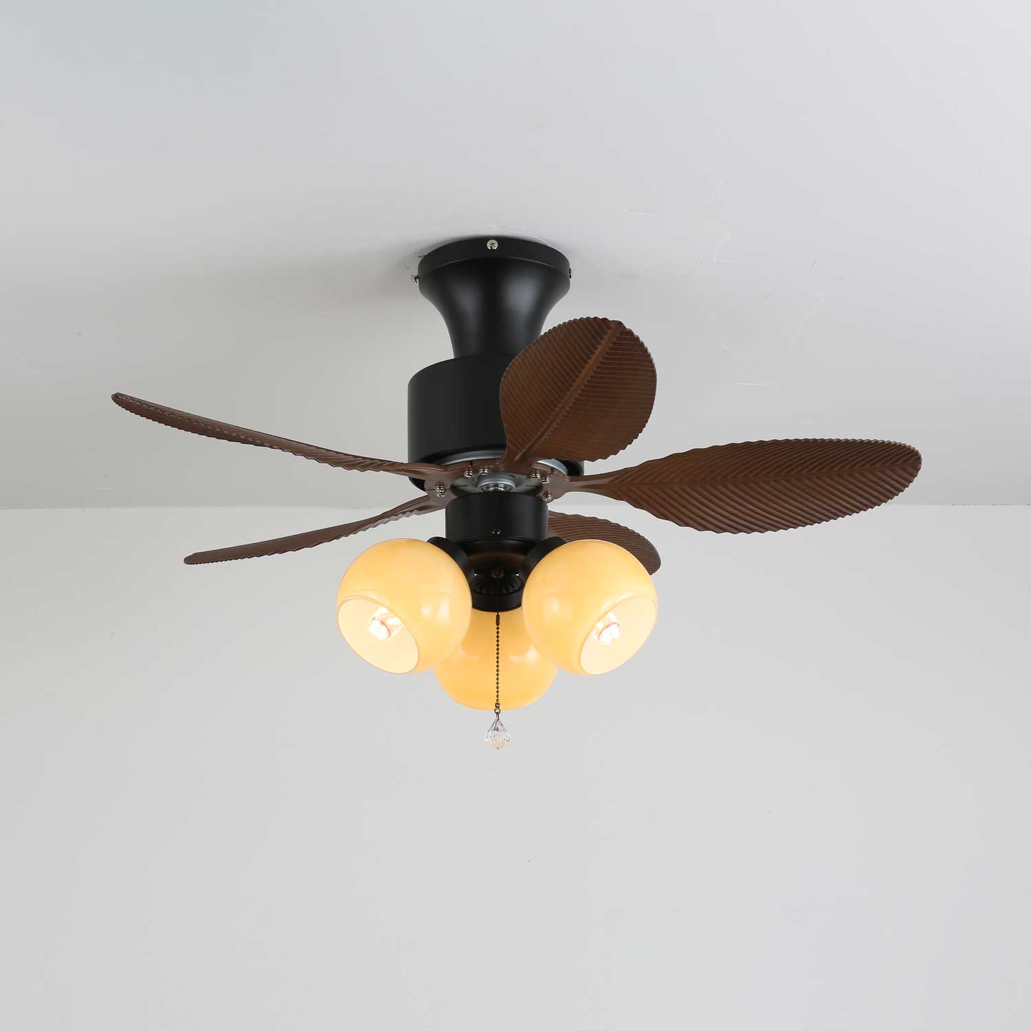 Plafonnier Ventilateur Althea Vintage en Bois