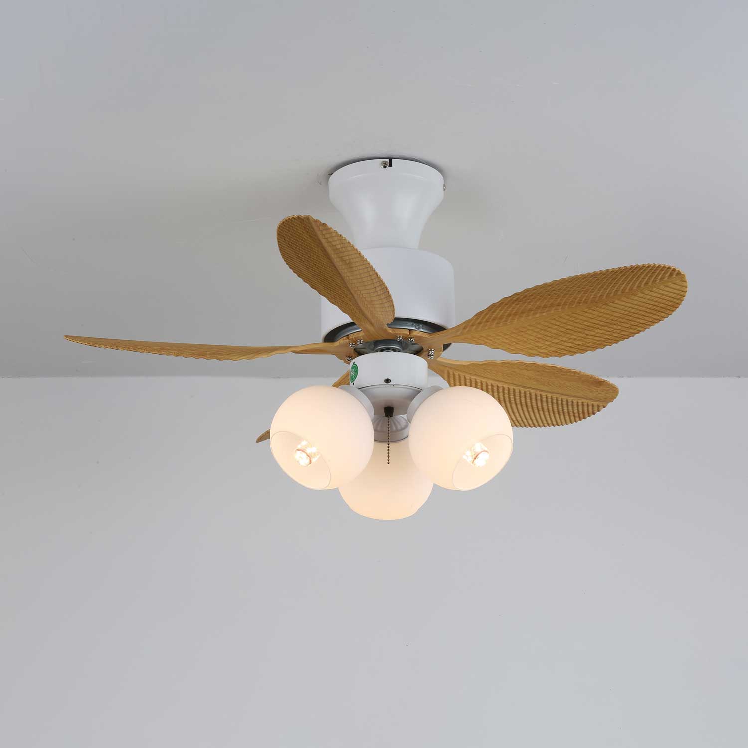 Plafonnier Ventilateur Althea Vintage en Bois