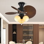 Plafonnier Ventilateur Liora Tropical en Verre