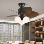 Plafonnier Ventilateur Liora Tropical en Verre