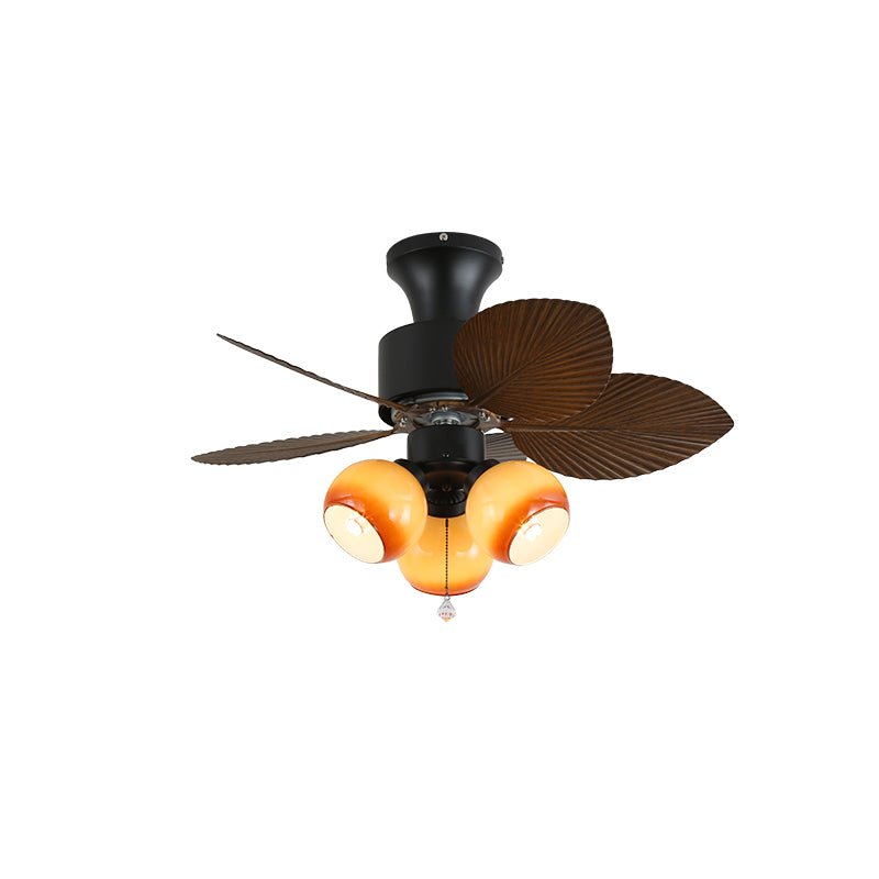 Plafonnier Ventilateur Liora Tropical en Verre
