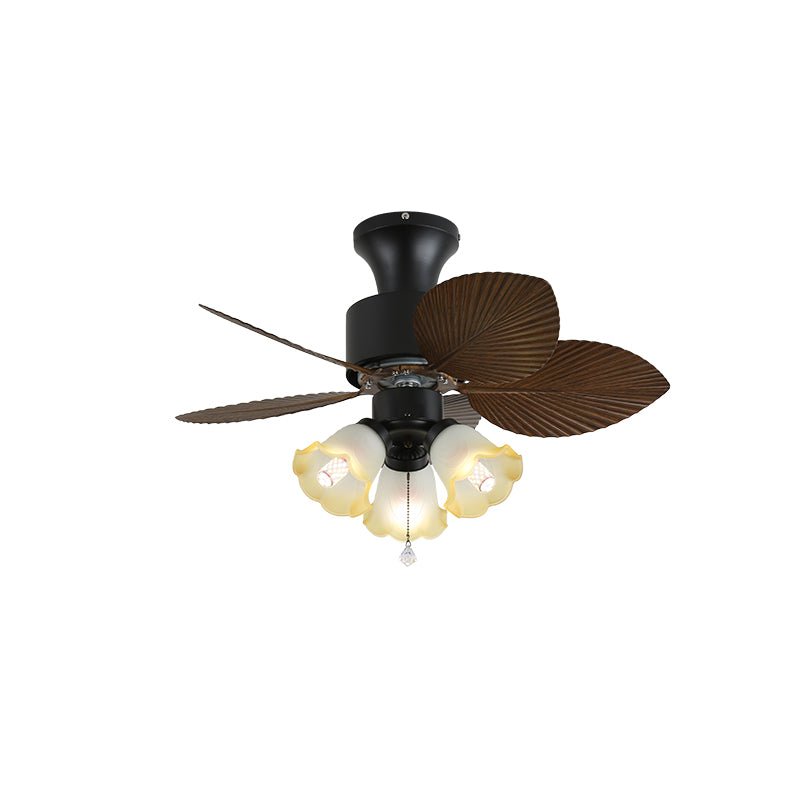 Plafonnier Ventilateur Liora Tropical en Verre