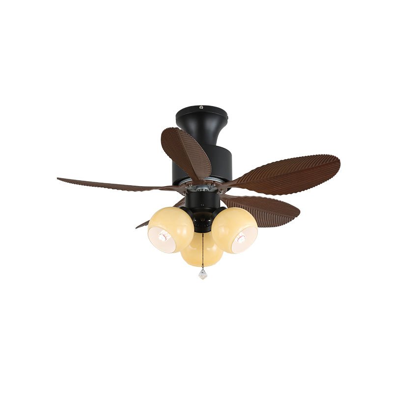 Plafonnier Ventilateur Liora Tropical en Verre