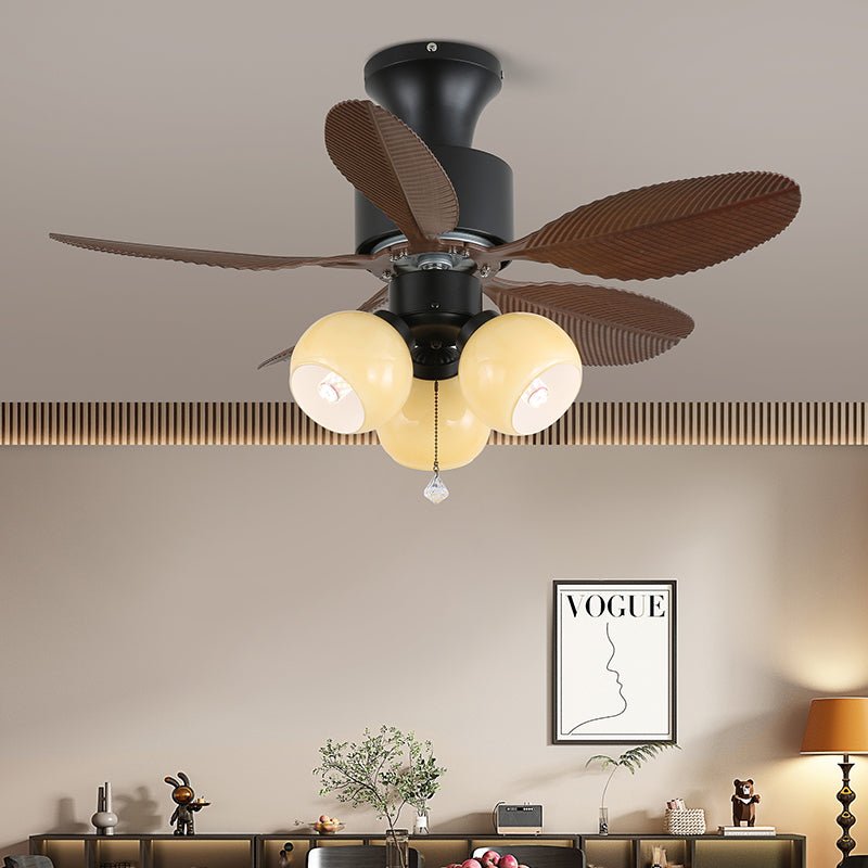 Plafonnier Ventilateur Liora Tropical en Verre