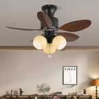 Plafonnier Ventilateur Liora Tropical en Verre